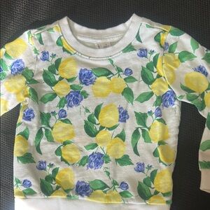 Floral Lemon Print Kids Shirt